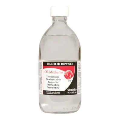 Image of Daler Rowney Georgian Oil Medium, Glass Jar, 16.91oz 500 ml, Turpentine