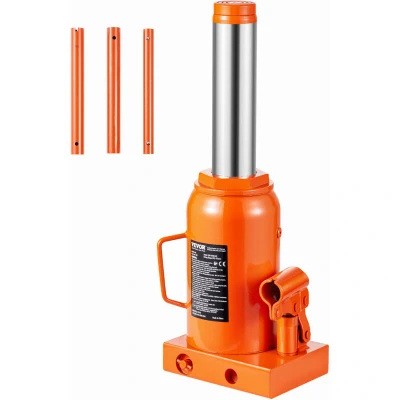 Image of VEVOR Hydraulic Bottle Jack, 30 Ton/66138 lbs Welded Jack with 11.22&#039;&#039; 18.66&#039;&#039; Lifting Range &amp; 3 Section Long Handle, for Car, Pickup, Truck, RV, Auto Repair, Industrial Engineering