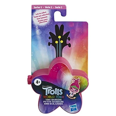 Image of DREAMWORKS TROLLS World Tour Tiny Dancers Surprise 4 Pack Series 2, Dolls, Clips, Rings and Glasses, Toy for Children Up