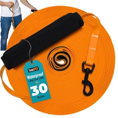 Image of Total Pet Training Lead for Dogs, Waterproof Long Line Recall &amp; Obedience Extra Dog Suitable all Sized Dogs (30m)