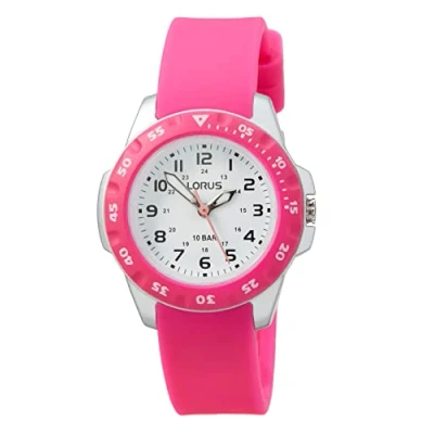 Image of Lorus Girls Analog Quartz Watch with Silicone Strap RRX59HX9