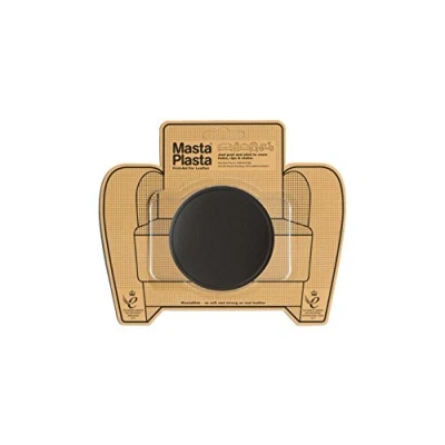 Image of MastaPlasta Self Adhesive Premium Leather Repair Patch Dark Brown Circle 8cm x (3in 3in). First Aid for Sofas, Car Seats, Handbags, Jackets