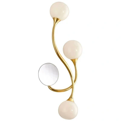 Image of Signature 3 Light Wall Sconce Gold Leaf, Glass