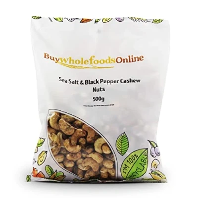Image of Sea Salt &amp; Black Pepper Cashew Nuts 500g (BWFO)