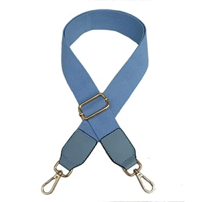 Image of ZOONAI Canvas Crossbody Shoulder Bag Strap Wide Handbag Purse Adjustable Replacement Belt (Light Blue)