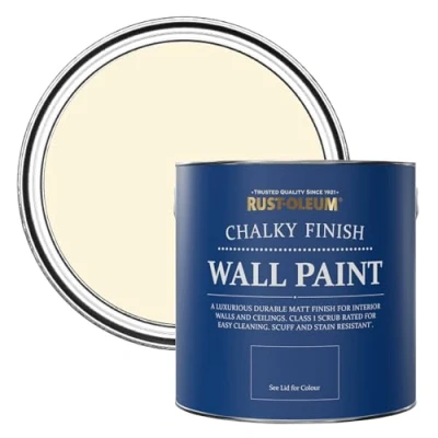 Image of Rust Oleum Cream Matt Emulsion Wall Paint Clotted 2.5L