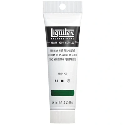 Image of Liquitex 8870529 Professional Acrylic Paint Heavy Body Viridian Permanent Imitation, 59 ml Bottle, High Pigmentation, Lightfast, Waterproof, Ideal for Canvas, Wood, Crafts, Leather and Stone
