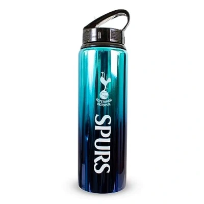 Image of Hy Pro Officially Licensed Tottenham F.C 750ml Aluminium UV Bottle Integrated Folding Straw, Neochrome Finish, Leakproof, Lightweight, BPA Free, Spurs, Blue