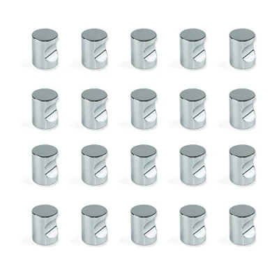 Image of Emuca 9161611 Furniture Knob, Ø20mm, Zamak Set of 20 Pieces, Chrome Plated