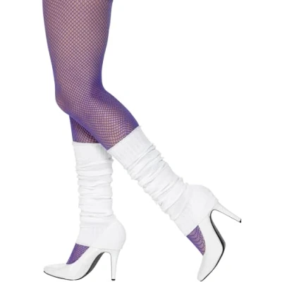 Image of Smiffys Legwarmers, White , 1980&#039;s Fancy Dress, 1980s Dress Up Accessories