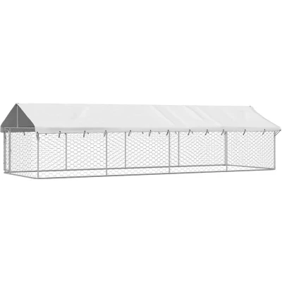 Image of Outdoor Dog Kennel with Roof 600x200x150 cm