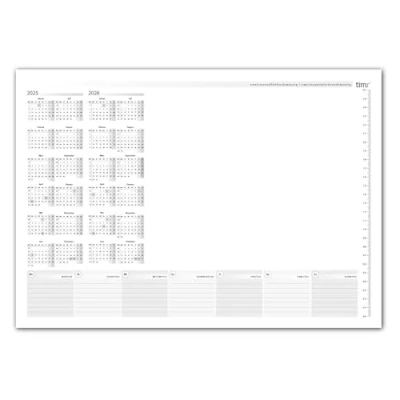 Image of Desk Pad with 2 Year Calendar 2025 2026, DIN A3, 25 Sheets, Tear Off Paper, Calendar, Organiser, Office Supplies, tr_296