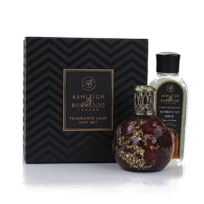 Image of ASHLEIGH &amp; BURWOOD Dragon&#039;s Eye Gift Set Hand Crafted Lamp Moroccan Spice Fragrance 250ml