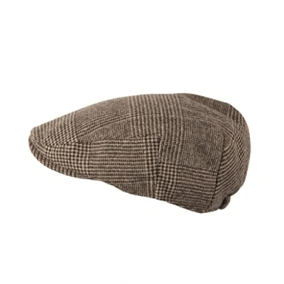 Image of Heritage Traditions Tweed Flat Cap Prince of Wales Check (Camel)