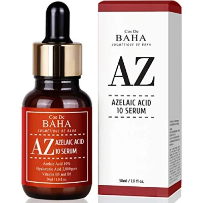 Image of Azelaic Acid 10% Facial Serum with Niacinamide Fast Rosacea Skin Care Product + Reduce Cystic Acne Scar Redness Relief Face Pimple Pigmentation Blackhead, 1 Fl Oz (30ml)