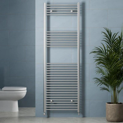 Image of DuraTherm Heated Towel Radiator Chrome 1800 x 600mm Flat