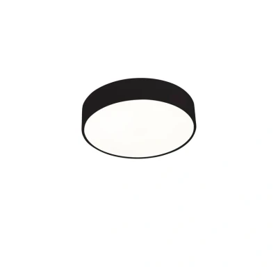 Image of Caprice LED Round Flush Ceiling Light Black 33cm 2720lm 3000K