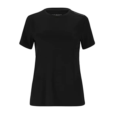 Image of Endurance Chalina Women&#039;s Black S/S Running Tee Size 36, Breathable Fabric for Comfort