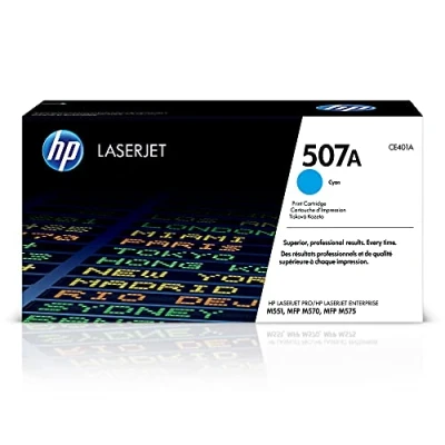 Image of HP CE401A 507A Original LaserJet Toner Cartridge, Cyan, Single Pack