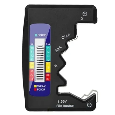 Image of Universal Battery Tester Checker, Digital Capacity Level for C AA AAA D N 9V 1.5V Button Cell Small Mini Batteries