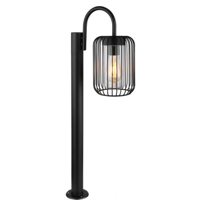 Image of Adelheid Outdoor Bollard Matt Black IP44 1x E27