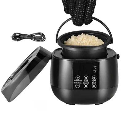 Image of HYQNG Electric Candle Wax Melting Pot Melter for Making, DIY Making Kit with LED Temperature Display Supplies Adults Beginners, Gift Women Men black