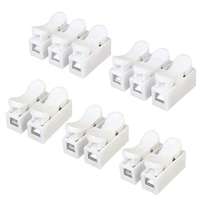 Image of Aiqeer 62 Pcs Spring Wire Connectors Set, Electrical Cable Clamp Terminal Block Connector, Quick Connector (50 Ch2 + 12 Ch3)