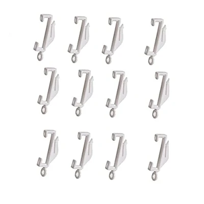 Image of Merriway BH03824 (100 Pcs) Curtain Rail Track Glide Hooks Gliders for White Decorail Integra Pack of 100 Pieces