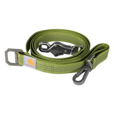 Image of Carhartt Pet Durable Nylon Webbing Leashes for Dogs, Reflective Stitching Visibility, Light Moss (Nylon Webbing), Large