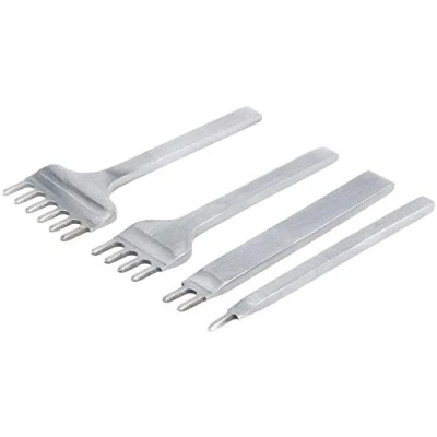 Image of Malayas Leathercraft DIY Tools 4 pcs 3 6mm 1+2+4+6 Prong Lacing Stitching Punch Hole Hand Working Craft Tool (6mm)