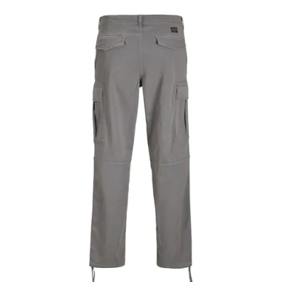 Image of JACK &amp; JONES Men&#039;s Jpstkarl Jjharlow Cargo Noos Trousers, Smoked Pearl, 30 W/34 L