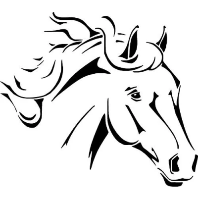 Image of Horse Head Car,Camper Van Window Sticker Decals #10