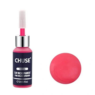 Image of CHUSE T305 Microblading Micro Pigment Permanent Makeup Tattoo Ink Cosmetic Color Pink Passed SGS,DermaTest 12ml (0.4fl.oz)