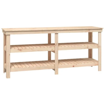 Image of vidaXL Work Bench 181x50x80 cm Solid Wood Pine