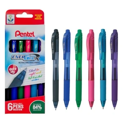 Image of Pentel EnerGel X 0.7 mm Pen YBL107/6 M Multicolor 6 Count (Pack of 1)