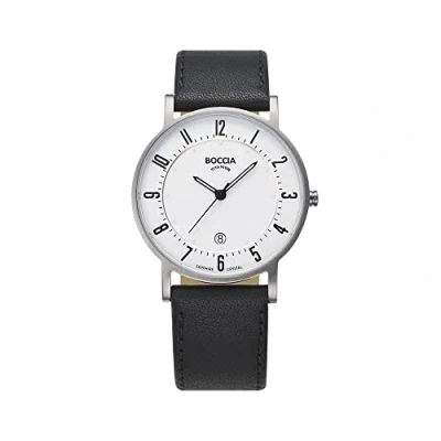 Image of Boccia Men&#039;s Analogue Quartz Watch with Leather Strap B3533 03