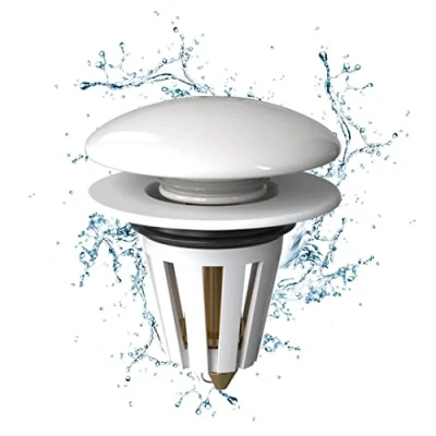 Image of FANNAS Sink Plugs Bathroom Plug, Plug Suitable for 34mm to 40mm, Ceramic Pop up Universal Stopper Bathtub, Kitchen