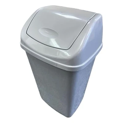 Image of Chabrias Ltd Swing Bin Waste Rubbish Recycling Flip Top Dustbin for Home, Kitchen, and Office (1, 50 Litre)
