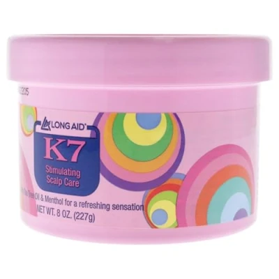 Image of Ampro Long Aid K7 Stimulating Scalp Care Conditioner Tea Tree and Castor Oil Nourishes Dry Scalps Cooling Sensation of Menthol Helps Soothe Energize Free Alcohol Dyes 227 g