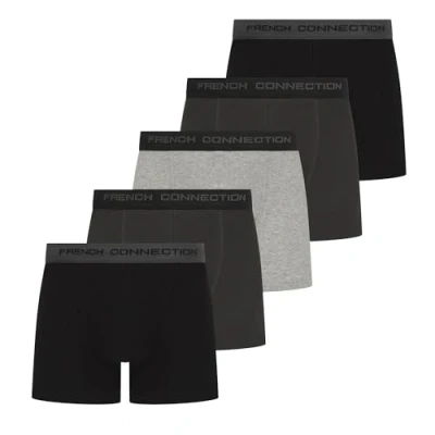 Image of French Connection &#039;FC30&#039; Mens Multipack Boxer Shorts Cotton Stretch, 5 Pack, Soft and Breathable Underwear (Medium)