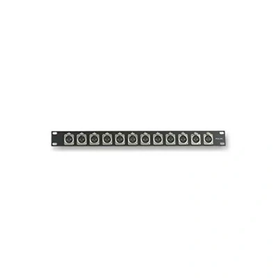 Image of Pulse PLS00023 1U Rack Panel with 12x XLR Sockets
