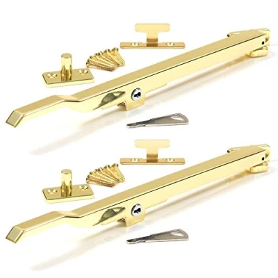 Image of 2X Brass Casement Locking Stay Arms 10&quot; Window Handles