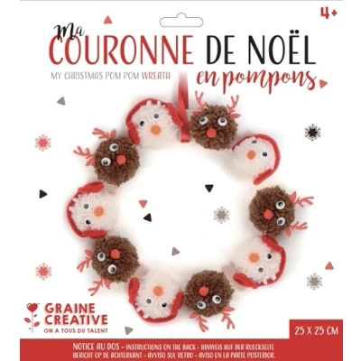 Image of Pom Christmas Wreath Kit 25cm Diameter