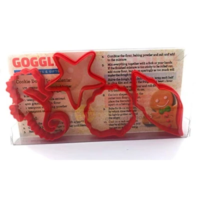 Image of Sea Shells Cookie Cutter Set of 4 Clam Shell, Snail Starfish &amp; Seahorse Cutter, Biscuit, Pastry, Fondant Clay Cutters