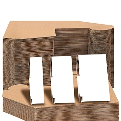 Image of Belle Vous Adjustable Cardboard Picture Frame Corner Protectors (100 Pack) 3 Depth Sizes Protector Fit for Art Frames Packing, Moving &amp; Shipping