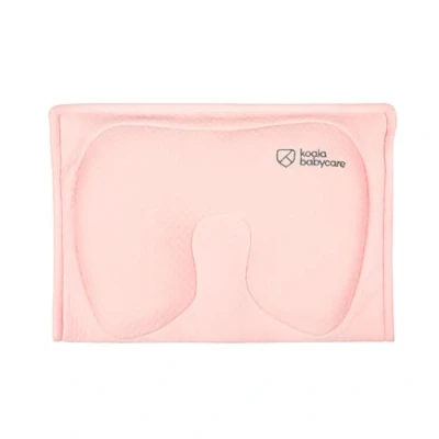 Image of KOALA BABYCARE Breastfeeding Plagiocephaly Baby Pillow in Memory Foam to Help Prevent and Treat (Flat Head Syndrome) with Exchangeable Pillowcases (with 2 Spare) Pink