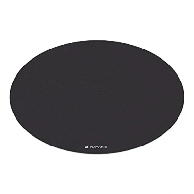 Image of Navaris Round Yoga Mat 120cm Diameter Circular Exercise 0.6cm Thick Non Slip Training for Pilates Workout Home Gym Meditation