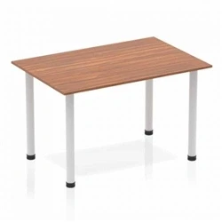 Image of Impulse 1200 Table Walnut Silver Leg