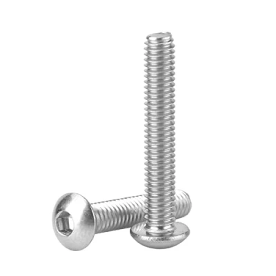 Image of 210Pcs M4 Button Head Screws Bolts 304 Stainless Steel Hex Socket and Nuts Machine Fastener Assortment Kit Assrotment Set