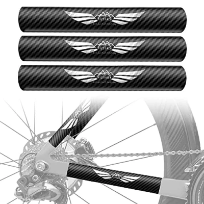 Image of NICEDACK Bike Chainstay Protector, Cycling Chain Guard Decal Stickers Bicycle Frame Tape for Mountain Protective Front Fork (3 PACK FBM)